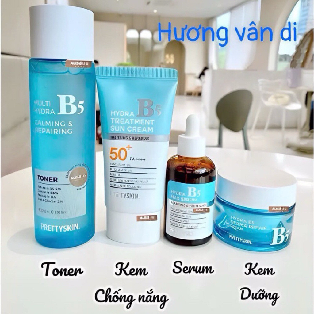 [Hàng cty] Kem chống nắng B5 Prettyskin, Serum phục hồi B5, Kem dưỡng B5 Prettyskin 50ml - Hàn quốc