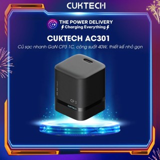 Củ Sạc Nhanh CUKTECH  AC301 GaN CP3 1C, Cống Suất 40W, Thiết Kế Nhỏ Gọn, Bảo Hành 18 Tháng