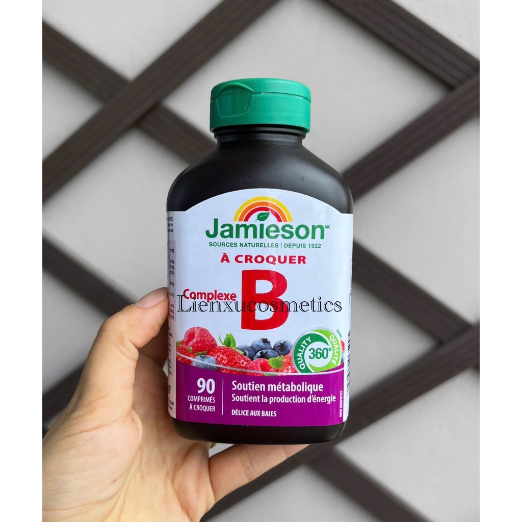 Vitamin B tổng hợp Jamieson B complex 90 viên nhai, vị berry