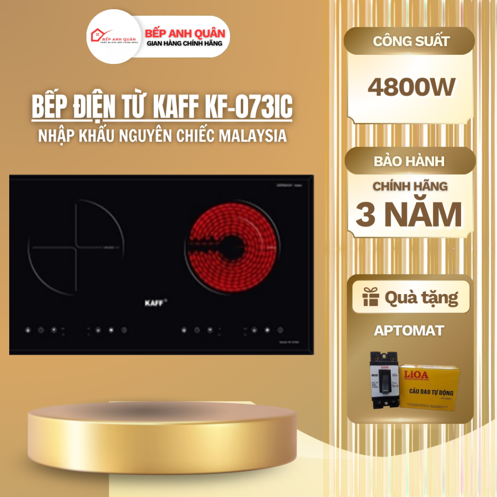 Bếp điện từ KAFF KF-073IC I Nhập khẩu nguyên chiếc Malaysia I Mạch IGBT SIMENS Made In Germany I Bảo