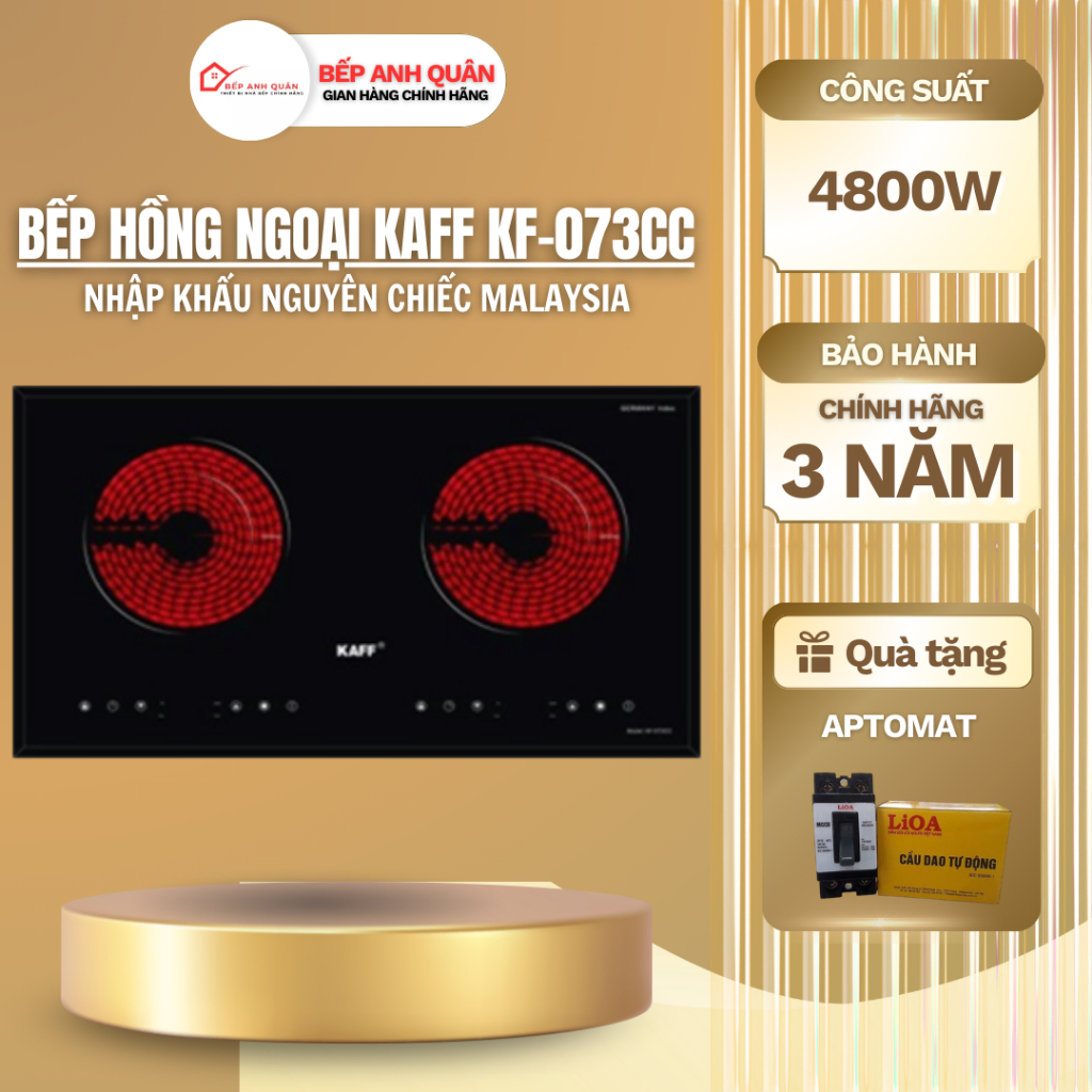 Bếp hồng ngoại KAFF KF-073CC I Nhập khẩu nguyên chiếc Malaysia I I Mạch IGBT SIMENS Made In Germany 