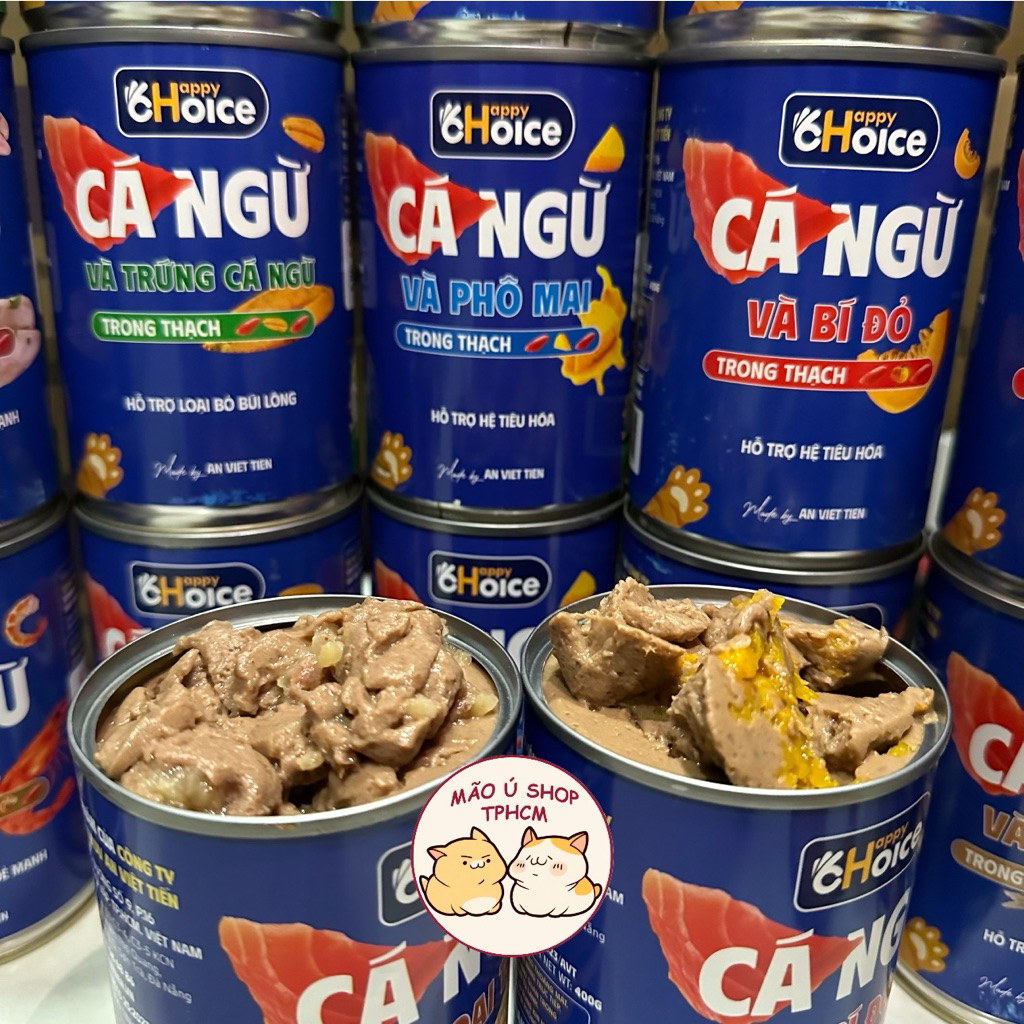 PATE HAPPY CHOICE LON 400G - PATE DẠNG THẠCH HỖ TRỢ CHỨC NĂNG CHO MÈO MỌI LỨA TUỔI