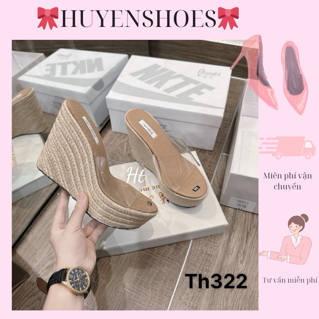 👠HUYENSHOES👠Xuồng lê cói quai mika cao 12p lên chân siu tôn dáng ạ cực dễ đi hàng FULLBOX