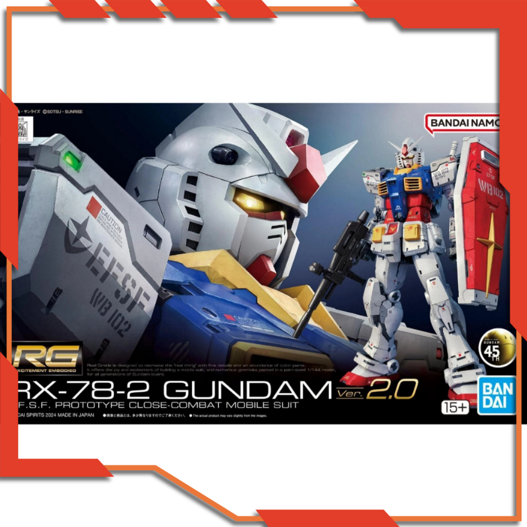 [HÀNG SẴN] Mô hình lắp ráp RG RX-78-2 Gundam Ver. 2.0 tỉ lệ 1/144 - Chính hãng Bandai