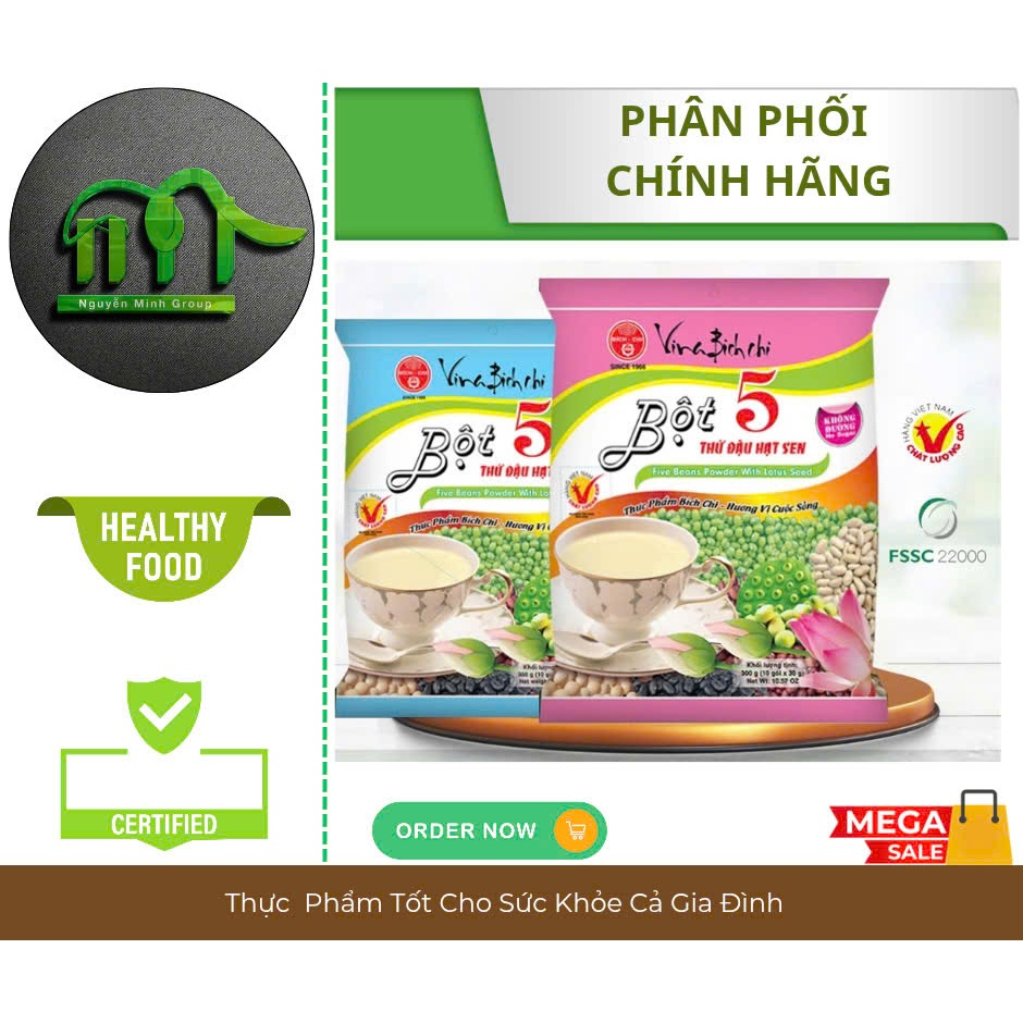 Bột 5 Thứ Đậu Hạt Sen BÍCH CHI 300g Các Loại
