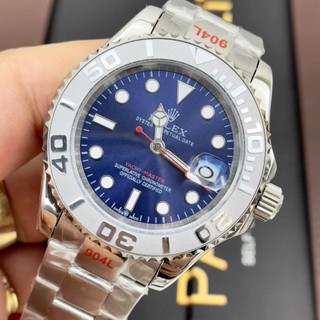 Đồng hồ Nam Rolex YAT mặt xanh viền vàng dòng cơ Automatic size 40mm-41mm