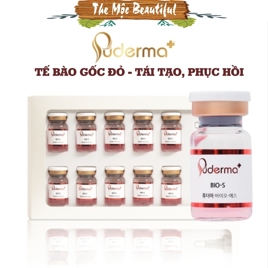 Tinh Chất Tế Bào Gốc Đỏ Puderma Bio S – Làm Mịn Da, Tái Tạo Da Căng Bóng Chuẩn Spa
