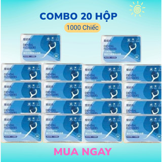 Siêu rẻ Sét 20 hộp, (1000 chiếc) tăm chỉ nha khoa denta