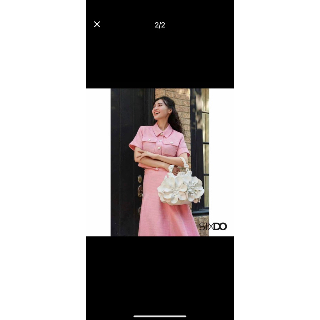set vay dạ sixdo size S new tag