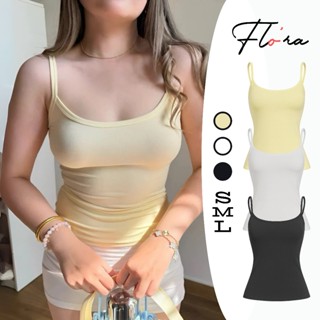  Áo HAI DÂY MẢNH BORIP LỤA Ôm Body Dáng Dài DD18 Áo Thun Nữ Kiểu Trơn Mềm Mát Flo'ra 