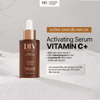   VHL x DIV  Serum DIV Vitamin C+ 22% Dưỡng Sáng Cải Thiện Đều Màu Da 50ml Tặng Kem Dưỡng Dưỡng Ẩm DIV Vitamin B5 50g 