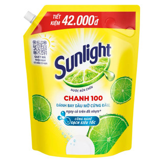 NƯỚC RỬA CHÉN SUNLIGHT TÚI CHANH 3.1Kg
