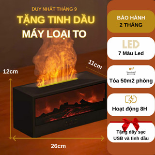 Máy khuyếch tán tinh dầu phòng 50m2, 7 màu đèn led, hoạt động 8h, nguồn USB điều khiển từ xa HY05