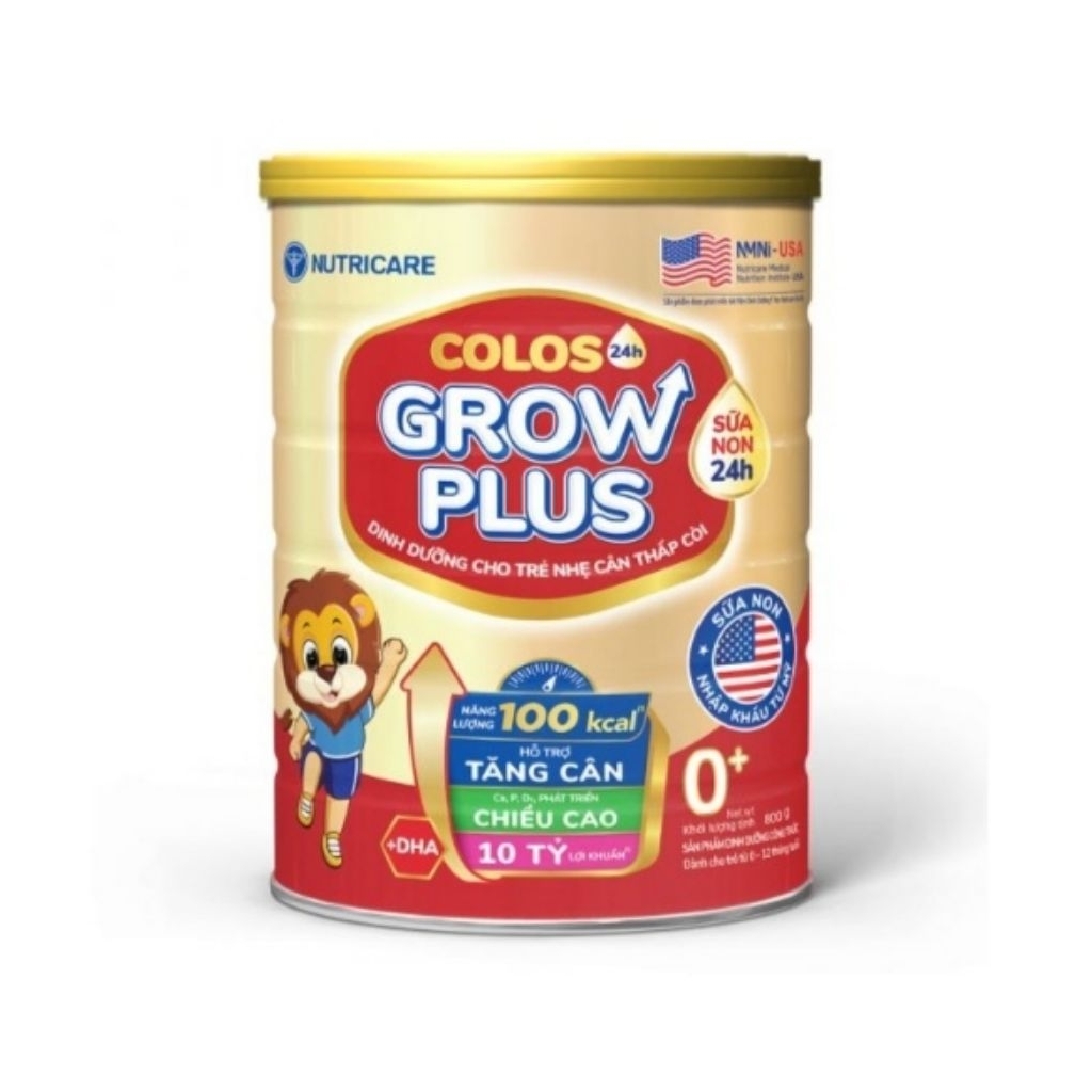 Sữa bột Colos Grow Plus 0+ 800g Nutricare
