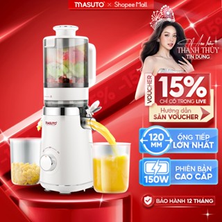 Máy ép chậm Masuto MS Fresh công suất 150W - Ép Nguyên Quả Kiệt Bã, Ép Cần Tây, Rau Củ, Làm Kem