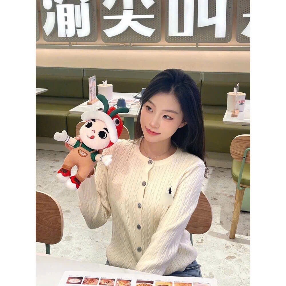 Áo Cadigan Dáng Dài, Áo Khoác Len Mỏng Tay Dài Cổ Tròn Phong Cách Nhẹ Nhàng Phối Thêu Ngựa Ngực Vặn Thừng Hàng Qc Shopqu | BigBuy360 - bigbuy360.vn