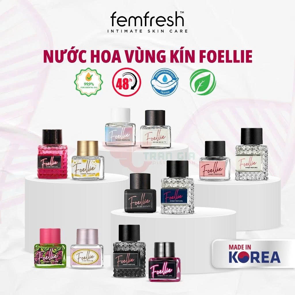[Che tên] Nước hoa vùng kín Foellie CHÍNH HÃNG Inner Perfume 5ml/10ml - Lưu hương 48H, hương thơm dị