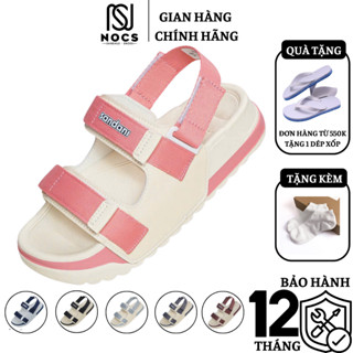 Giày Sandal Nữ SANDANI S1 NOC Dép Quai Hậu Nữ 2 Quai Ngang Giày Nữ Kem Phối Hồng Nhẹ-Bền-Dễ Thương