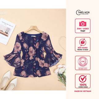  Áo kiểu trung niên chất liệu Voan với thiết kế thanh nhã nhẹ nhàng thương hiệu Thiều Hoa AN5Y0424 