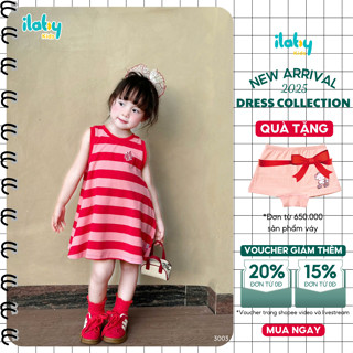  Váy bé gái ILABY váy khoét nách váy thun sát nách chất liệu cotton thoáng mát  3003  