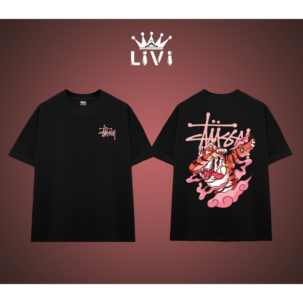 Áo Thun Stu Tiger Roar Cotton Cao Cấp Form Rộng - LiVi Store