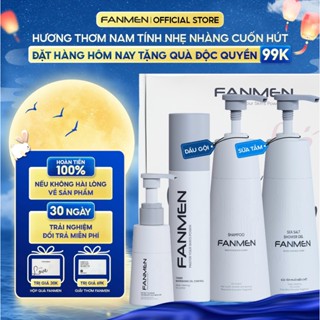 [Combo Thư Giãn] Dầu gội sạch gàu Fanmen, Sữa rửa mặt muối biển chết, Sữa tắm hương Bluesea và Toner dưỡng ẩm nam