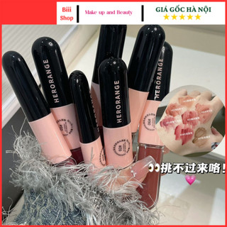 HERORANGE Son Môi 2 Đầu Kết Hợp Son Nhung Lì + Son Bóng Lâu Trôi Chống Nước 