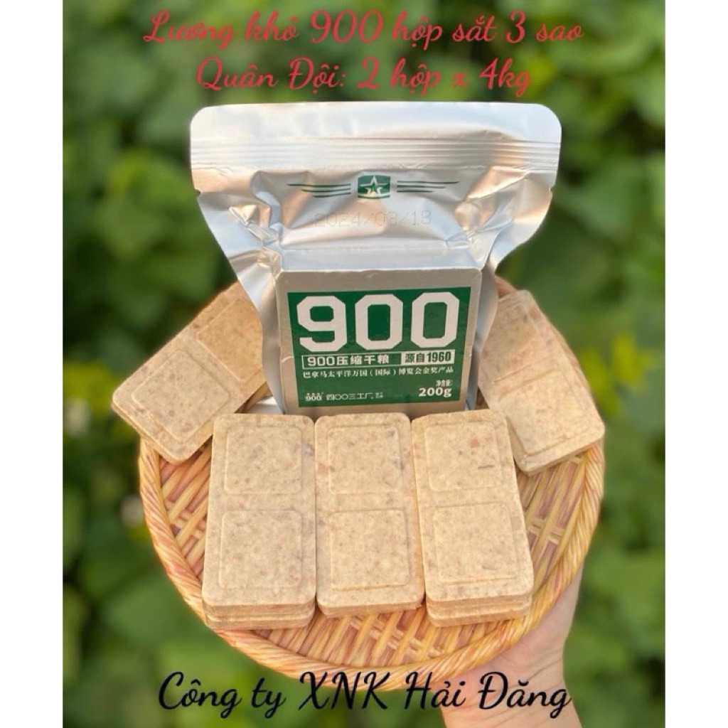 1kg Lương Khô Quân Đội 900 Ba Sao,lương khô đặc biệt thơm ngon-5 thanh