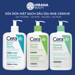  Sữa Rửa Mặt Cerave Sạch Sâu Cho Da Thường Đến Da Dầu Da Khô Da Mụn 