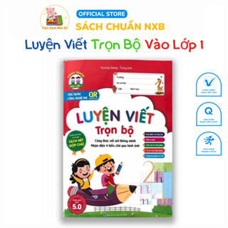 Sách - Vở Luyện Viết Trọn Bộ Bìa Đỏ - Hành Trang Vào Lớp 1 - Ứng Dụng Công Nghệ Mã QR Hiện Đại Nhất 5.0