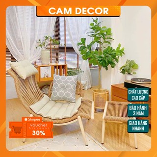  Ghế bập bênh cánh én thư giãn kèm đôn decor ban công sân vườn quán cafe phòng khách 