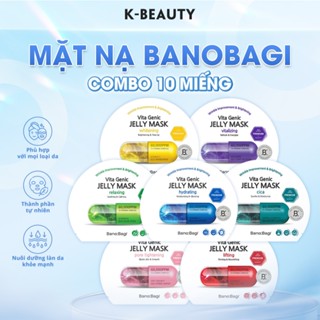 COMBO 10 MIẾNG Mặt Nạ BANOBAGI Vita Genic Jelly Mask Vitamin Dưỡng Trắng, Cấp Ẩm, Chống Lão Hóa Da 30ml