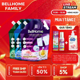  Nước giặt xả sinh học BellHome túi 4,2kg Sạch vượt trội mềm vải sạch khuẩn chống nhăn thơm lâu 