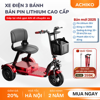 Xe điện 3 bánh Cao cấp cho người già ACHICO A36 Pro, Xe điện 4 bánh cho người tay yếu  36V/10AH