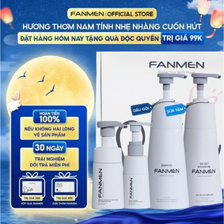 [Combo Tự Tin] Dầu gội sạch gàu Fanmen, Sữa rửa mặt sạch sâu kiềm dầu, Sữa tắm hương nam tính, Bọt vệ sinh nam khử khuẩn