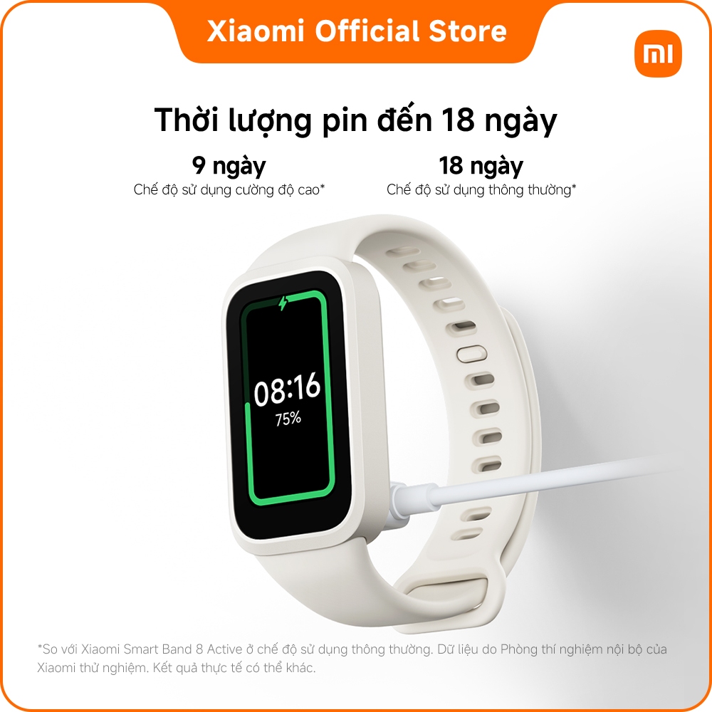 Vòng đeo tay thông minh Xiaomi Smart Band 9 Active | Màn hình TFT 1,47'', tần số quét cao 60Hz | BigBuy360 - bigbuy360.vn