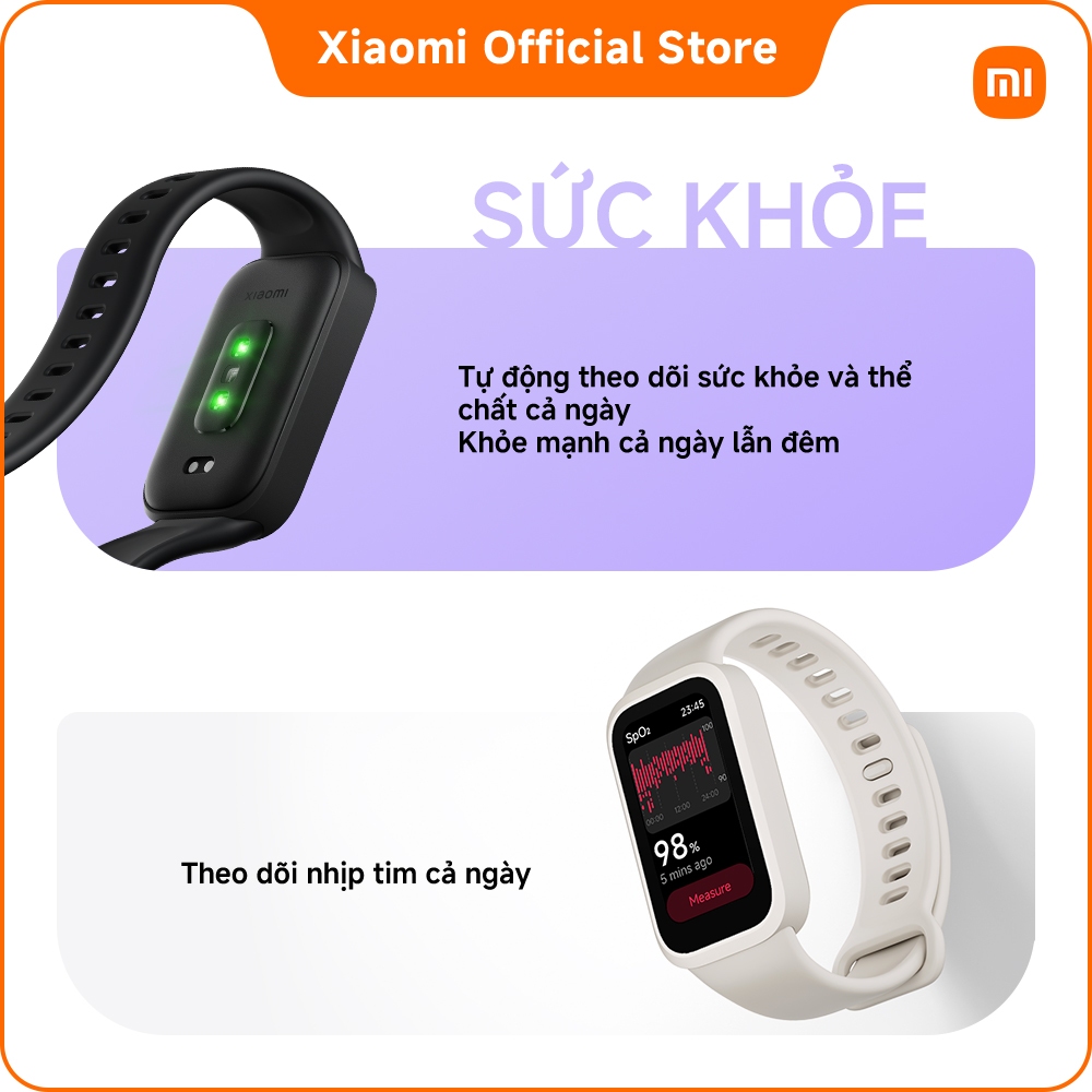 Vòng đeo tay thông minh Xiaomi Smart Band 9 Active | Màn hình TFT 1,47'', tần số quét cao 60Hz | BigBuy360 - bigbuy360.vn