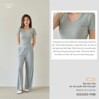Bộ quần áo mặc nhà cho mẹ Nous Mom, áo phông quần suông mềm mát sau sinh tiện lợi thoải mái BST T5