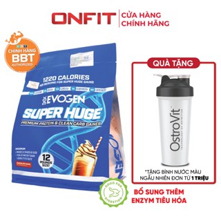  Evogen Super Huge  5.4KG  Sữa Tăng Cân Xây Dựng Cơ Nạc Hàm Lượng Calo Cao Cấp Bổ Sung EAA và BCAA Potent Evozyme 