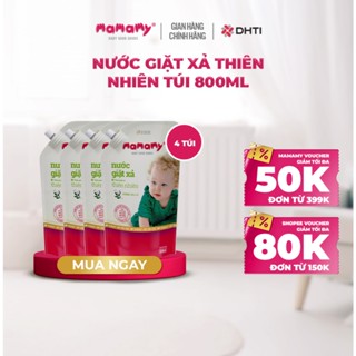 Nước giặt xả cho bé, nguồn gốc tự nhiên Mamamy túi 200ml/800ml an toàn, tiện lợi túi có vòi phiên bản mới