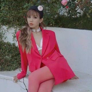 Áo Vest Blazer Nữ Công Sở, có đệm vai, dáng dài. Vải Kaki Satin Đen, thun dày cao cấp Hồng sen.