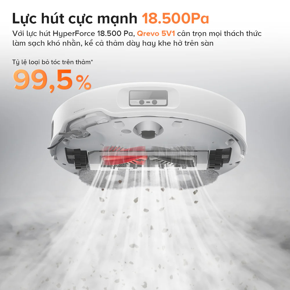 Roborock Qrevo Edge 5V1 | Lực Hút Mạnh - Tự Vệ Sinh Khay - BH 24 Tháng Chính Hãng