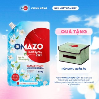 Túi Nước Giặt Xả OMAZO Đậm Đặc Hương Hoa Cỏ Diệu Kỳ Thơm Lâu Giữ Màu An Toàn Cho Da Nhạy Cảm 3.6kg