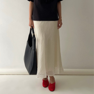 Chân váy nữ đuôi cá tơ hàn Omai thiết kế 2 lớp - BCV06