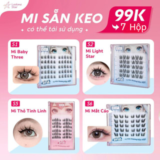Lông Mi Giả Sẵn Keo Lookme Star (mua 7/h tặng nhíp+keo) Có Thể Tái Sử Dụng