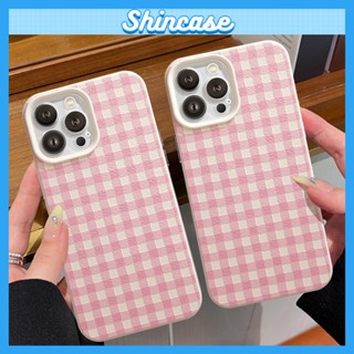  Ốp Lưng iPhone TPU Hoạ Tiết Da Mềm Kẻ Hồng Mềm Chống Sốc Bảo Vệ Camera - iP X XS 11 12 13 14 15 16 17 Plus Pro Max Air 