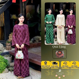  Ms4 Pháp phục lễ chùa set đồ nữ đi lễ chùa,gấm thọ tay lỡ 3 tầng.linh 
