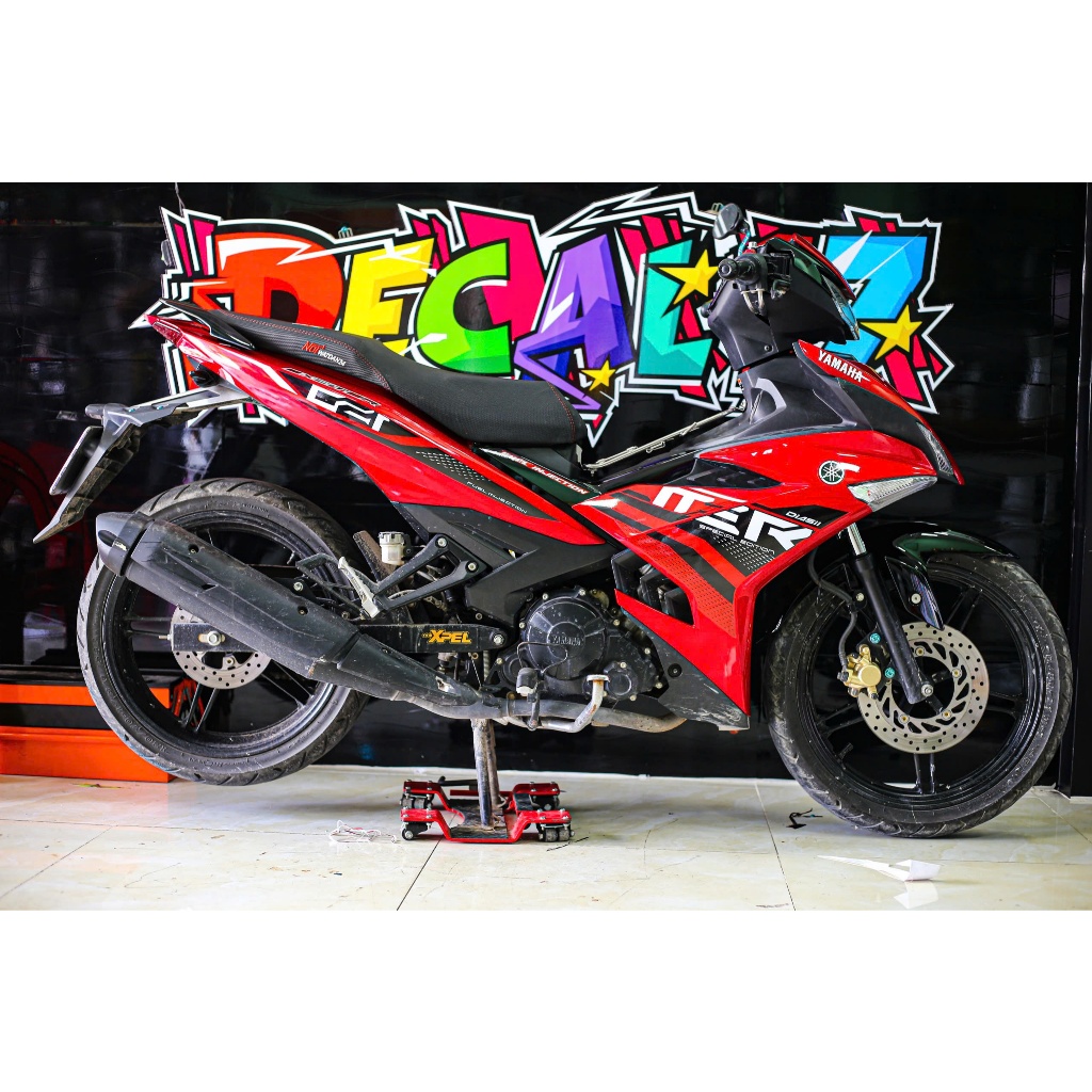 TEM RỜI DÁN XE EXCITER 150 ĐỎ TEM ĐỎ ĐEN  TRẮNG DECAL 3 LỚP CHỐNG THẤM NƯỚC ĐỘ BÁM DÍNH CAO