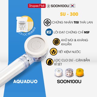  SU-300 Đầu vòi sen tắm  tăng áp lọc nước  3 Thanh lọc nước SOON100U 