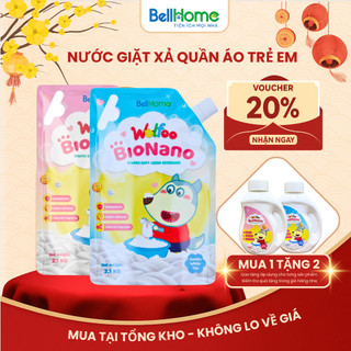 Nước Giặt Xả Cho Bé Wolfoo Bellhome 2.1kg, Lưu Hương Lâu, Không gây kích Ứng, Tiện Lợi 2in1